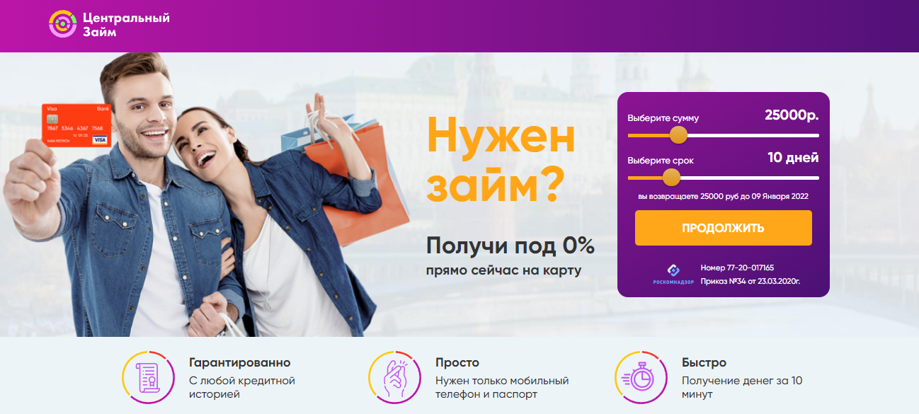 центральный займ как отписаться от платных услуг
